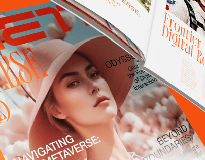 Magazine 3D mockup. Create presentations using Online Mockup Generator.