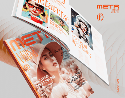 Magazine 3D mockup. Create presentations using Online Mockup Generator.