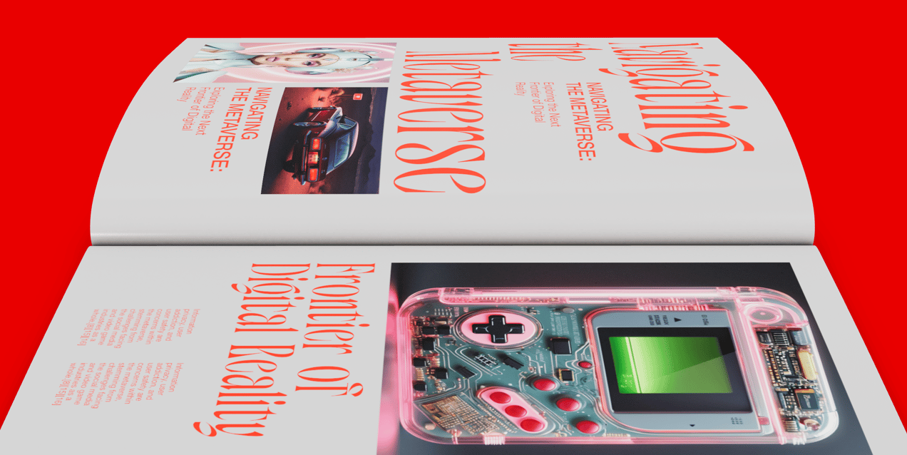 Magazine 3D mockup. Create presentations using Online Mockup Generator.