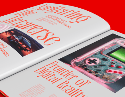 Magazine 3D mockup. Create presentations using Online Mockup Generator.