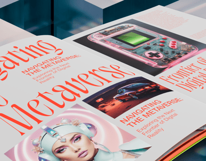 Magazine 3D mockup. Create presentations using Online Mockup Generator.