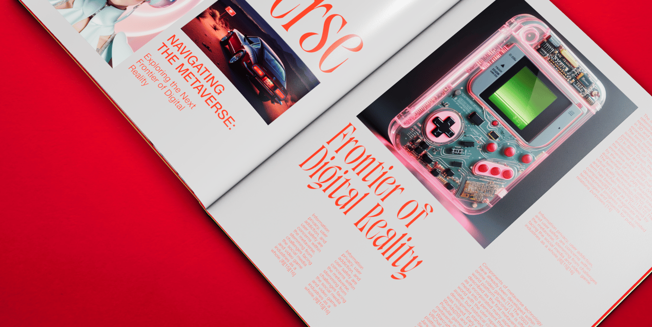 Magazine 3D mockup. Create presentations using Online Mockup Generator.