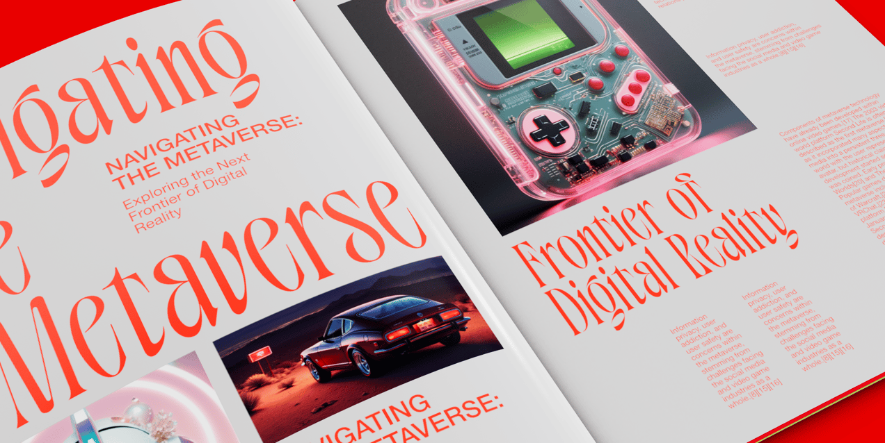 Magazine 3D mockup. Create presentations using Online Mockup Generator.