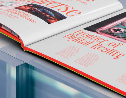 Magazine 3D mockup. Create presentations using Online Mockup Generator.