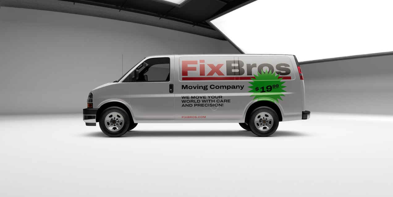 Car Mockup and 3D Model Chevrolet Express Van. ProVisual. 