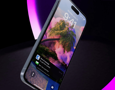 iPhone 15 Pro 3D mockup. Create presentations using Online Mockup Generator.