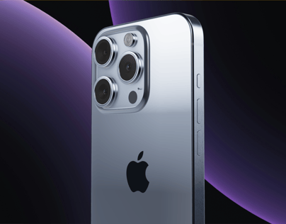 iPhone 15 Pro 3D mockup. Create presentations using Online Mockup Generator.