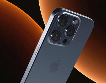 iPhone 15 Pro 3D mockup. Create presentations using Online Mockup Generator.