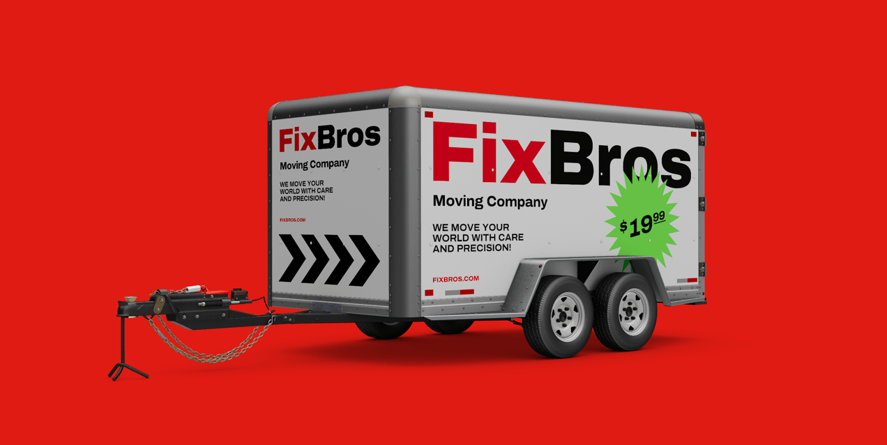 Cargo Trailer Mockup. 3D mockup. ProVisual. Edit online!