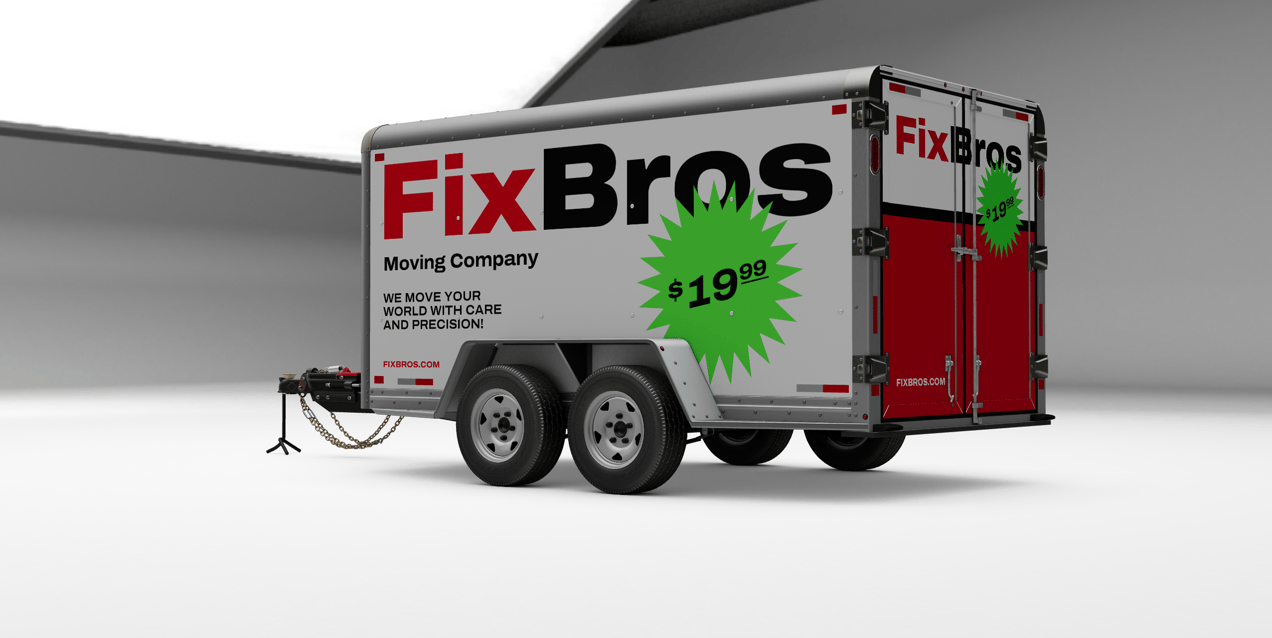 Cargo Trailer Mockup. 3D mockup. ProVisual. Edit online!