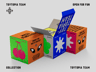 Box Mockup. Three Square Boxes. Edit online in ProVisual!