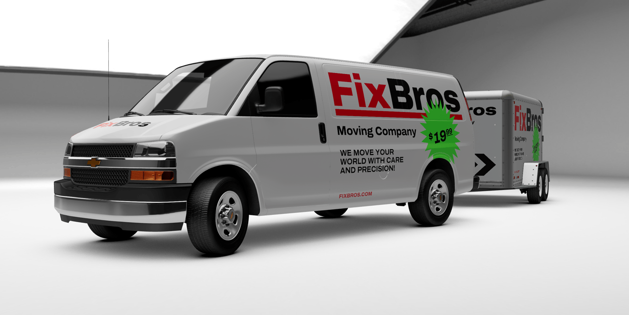 Free Van 3D mockup. Create presentations using Online Mockup Generator.