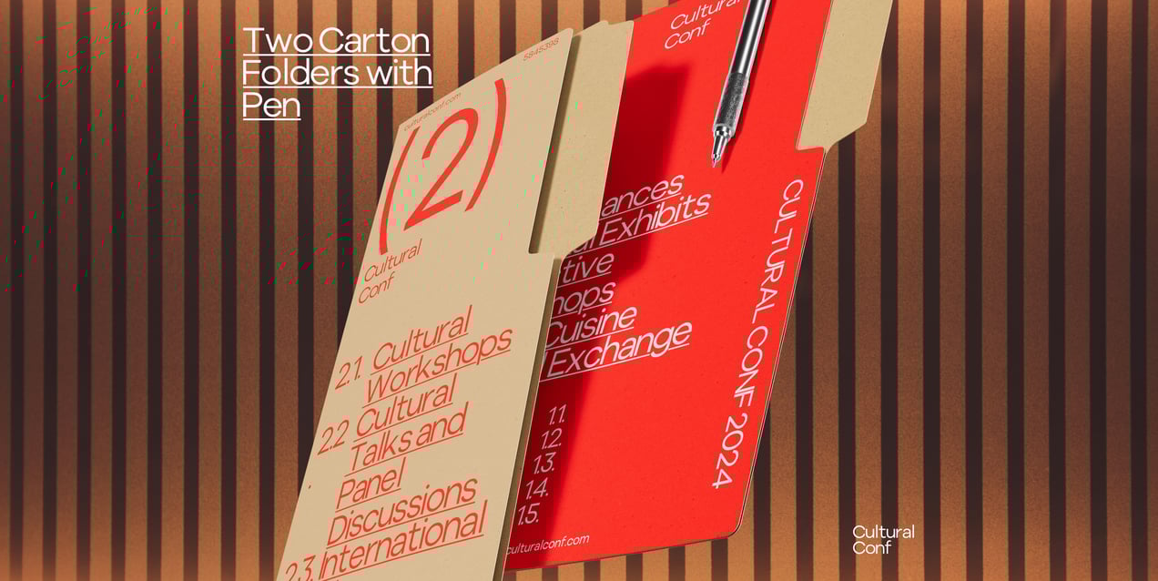 Free Folder 3D mockup. Create presentations using Online Mockup Generator.