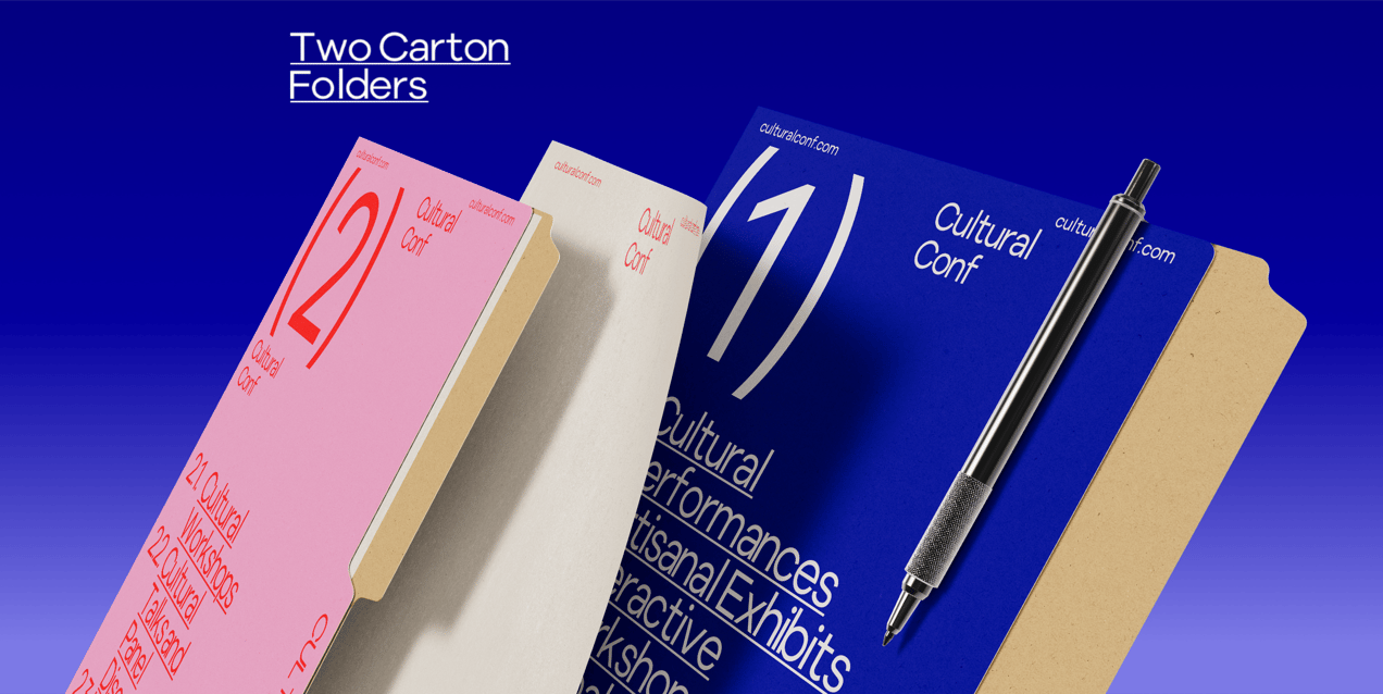 Free Folder 3D mockup. Create presentations using Online Mockup Generator.