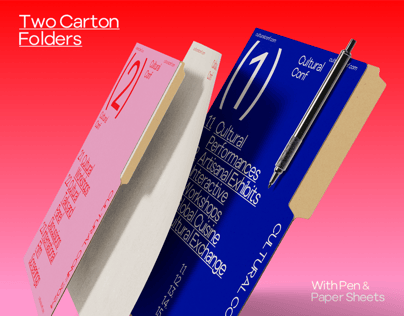 Free Folder 3D mockup. Create presentations using Online Mockup Generator.