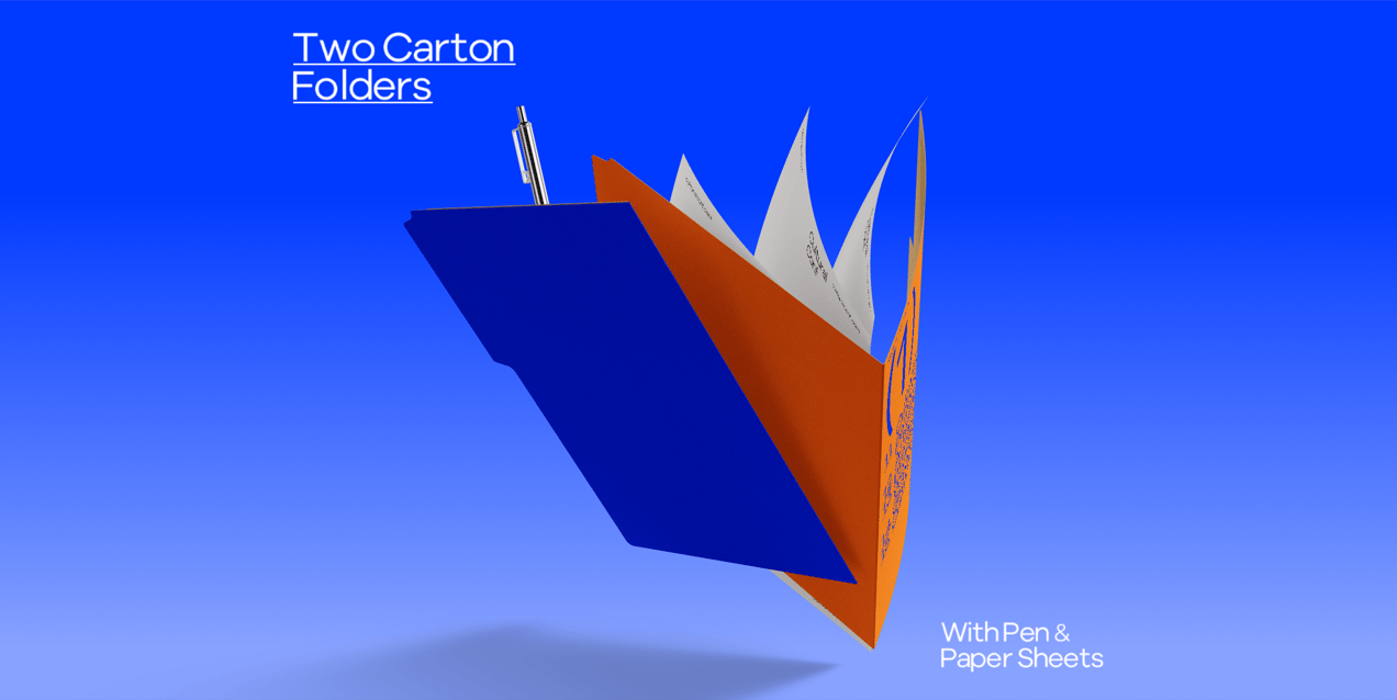 Free Folder 3D mockup. Create presentations using Online Mockup Generator.