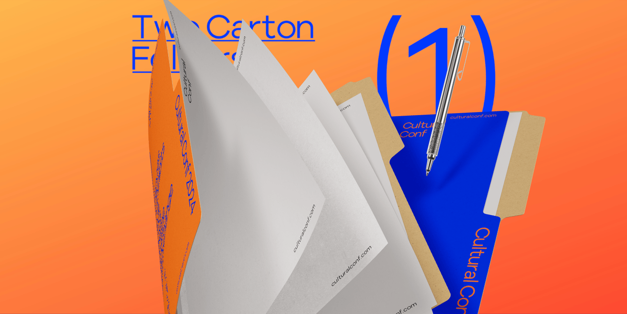 Free Folder 3D mockup. Create presentations using Online Mockup Generator.