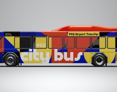 Free Bus 3D mockup. Create presentations using Online Mockup Generator.