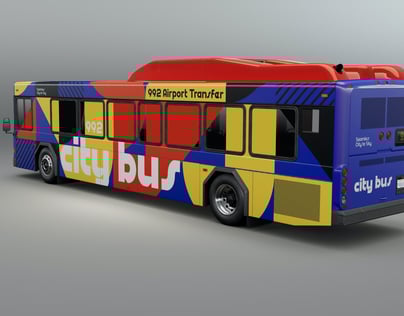 Free Bus 3D mockup. Create presentations using Online Mockup Generator.