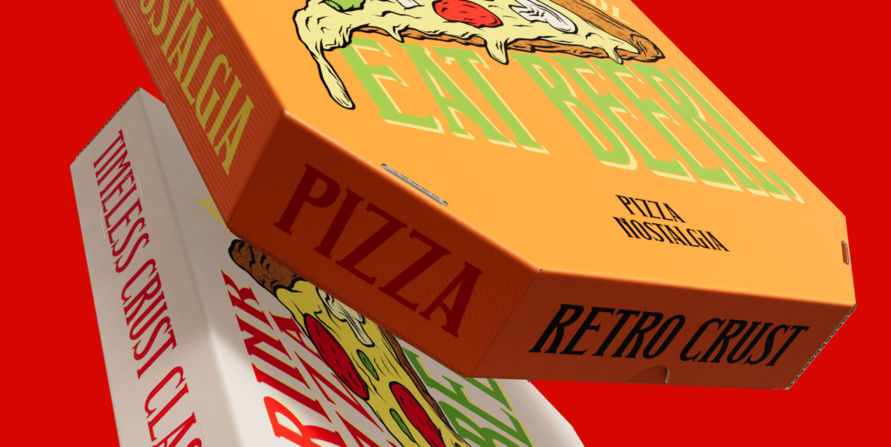 Free Pizza Box 3D mockup. Create presentations using Online Mockup Generator.