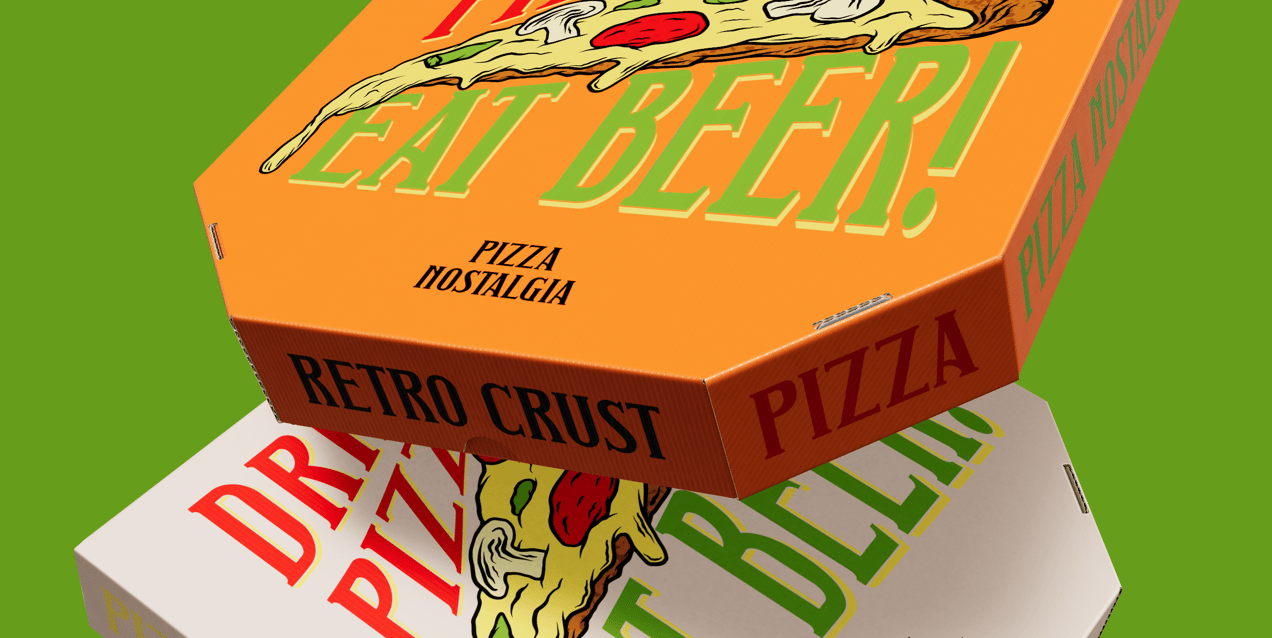 Free Pizza Box 3D mockup. Create presentations using Online Mockup Generator.