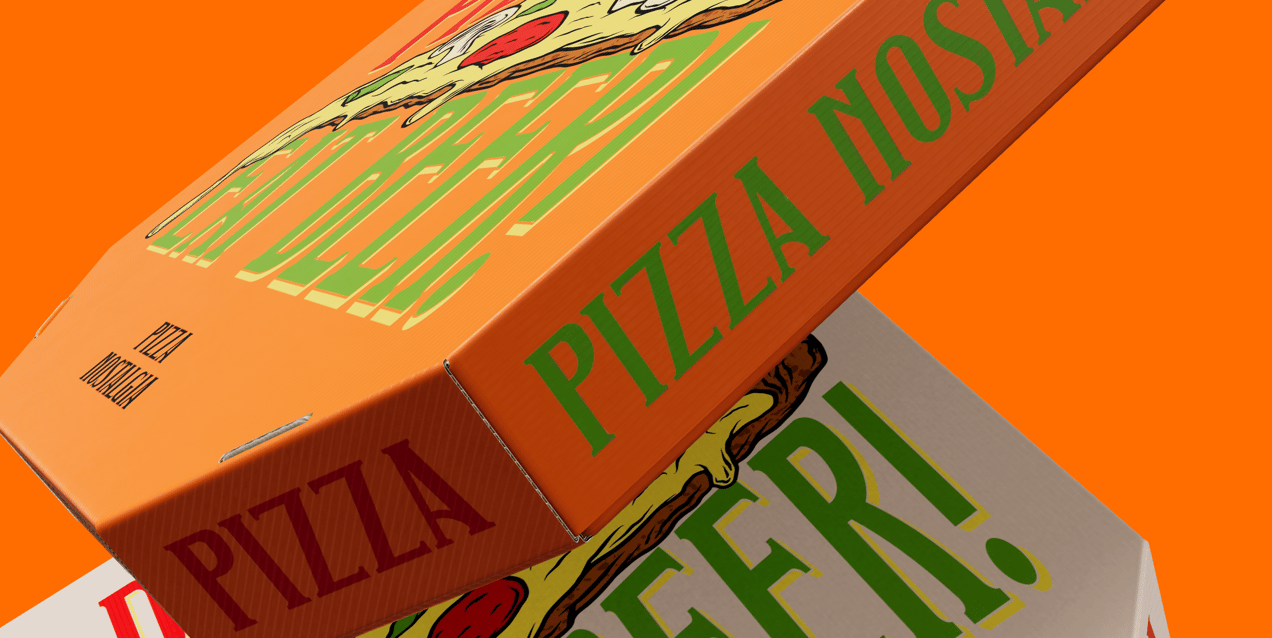 Free Pizza Box 3D mockup. Create presentations using Online Mockup Generator.