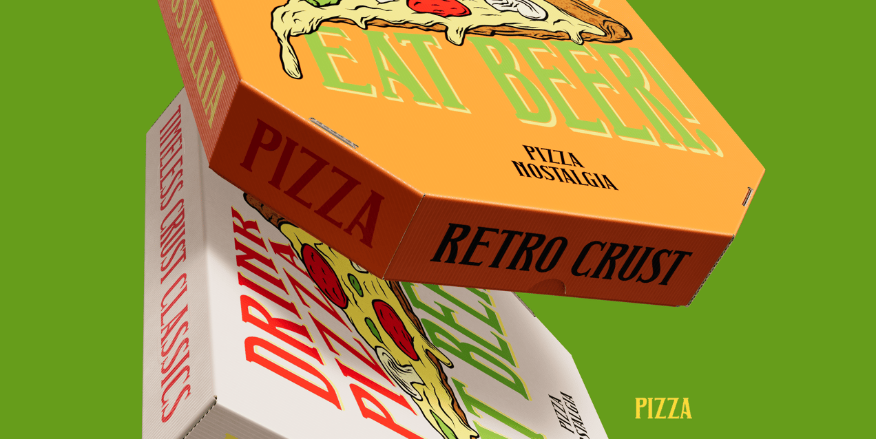 Free Pizza Box 3D mockup. Create presentations using Online Mockup Generator.
