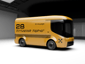 Free Electric Van 3D mockup. Create presentations using Online Mockup Generator