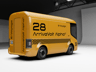 Free Electric Van 3D mockup. Create presentations using Online Mockup Generator