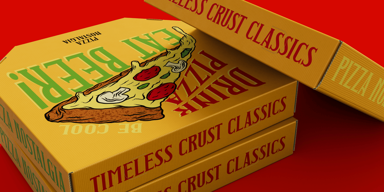 Free Pizza Box 3D mockup. Create presentations using Online Mockup Generator.