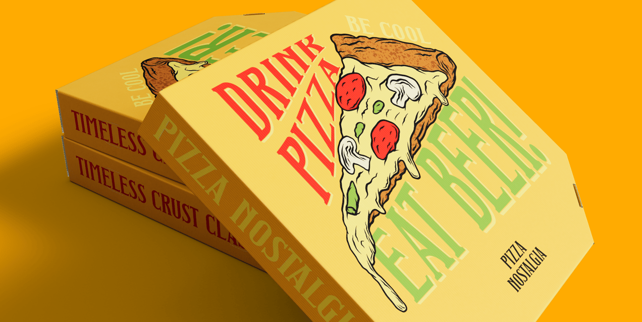 Free Pizza Box 3D mockup. Create presentations using Online Mockup Generator.