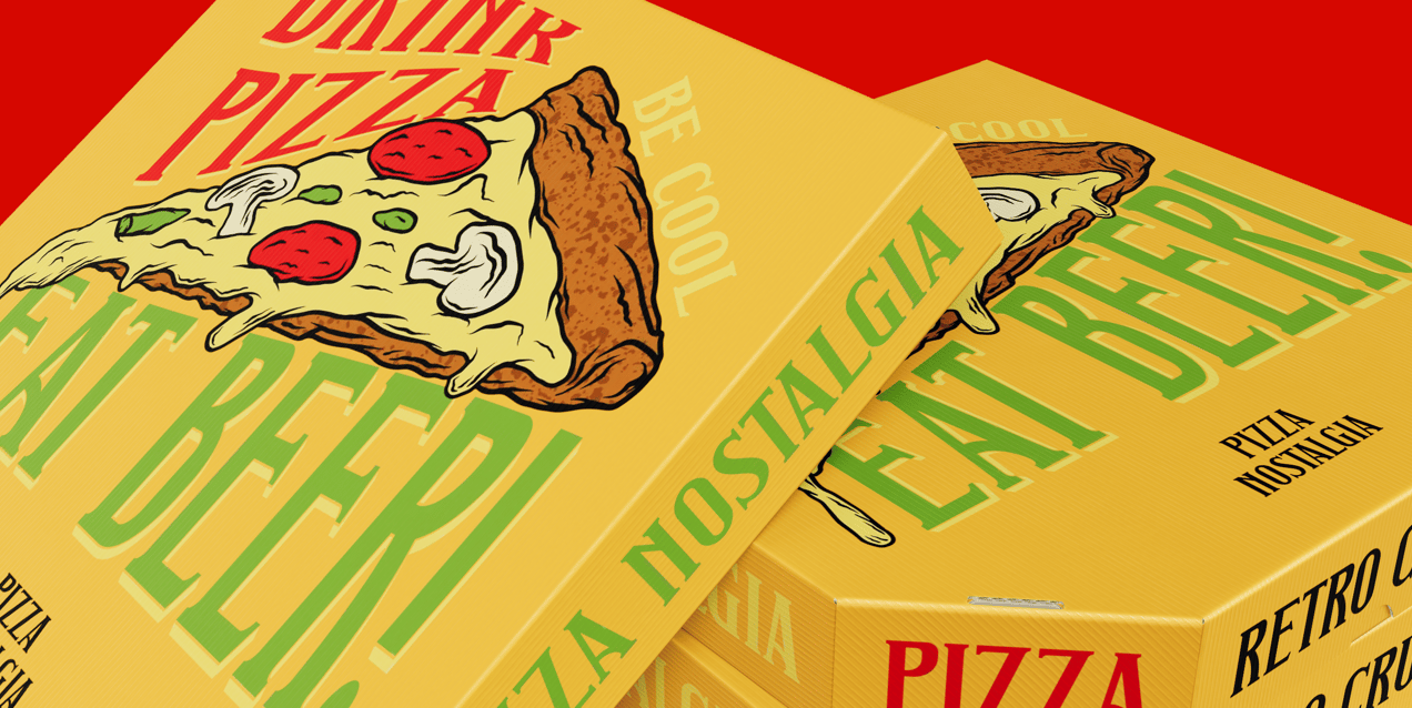 Free Pizza Box 3D mockup. Create presentations using Online Mockup Generator.