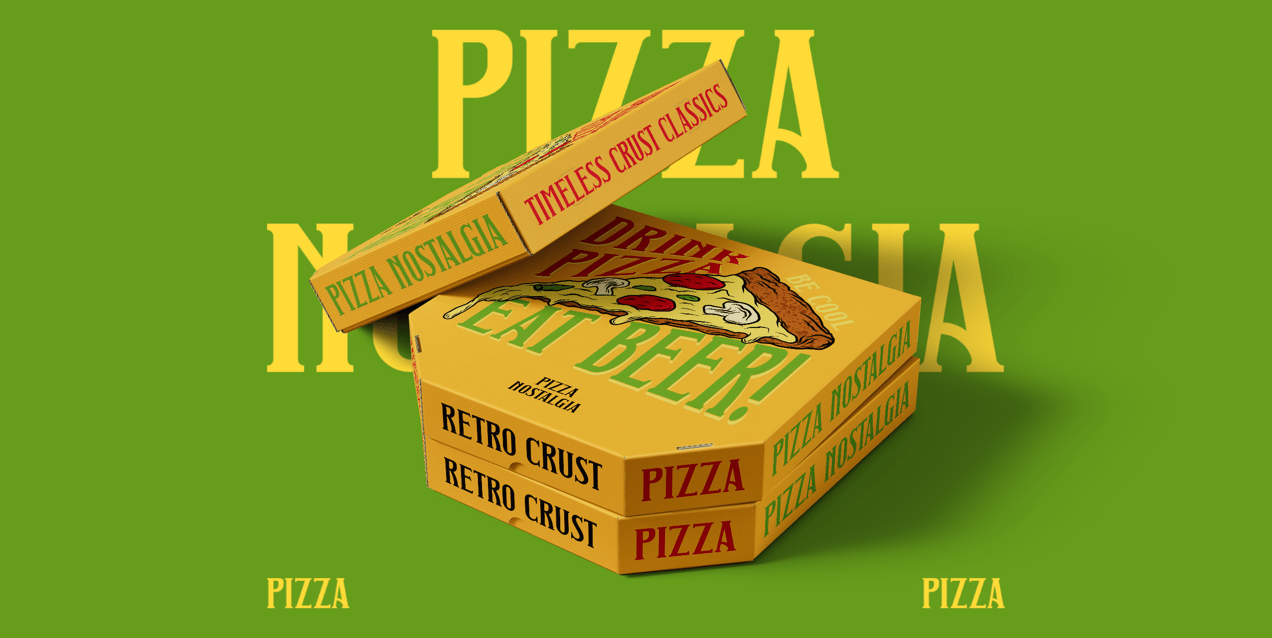 Free Pizza Box 3D mockup. Create presentations using Online Mockup Generator.