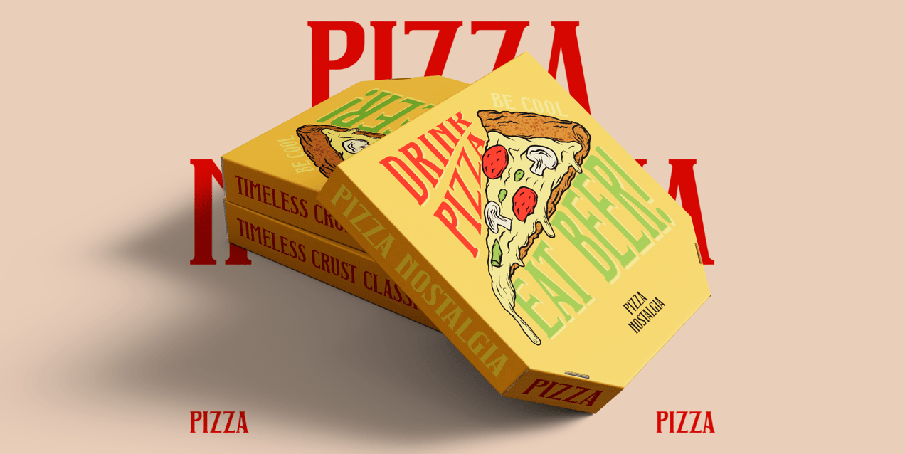 Free Pizza Box 3D mockup. Create presentations using Online Mockup Generator.
