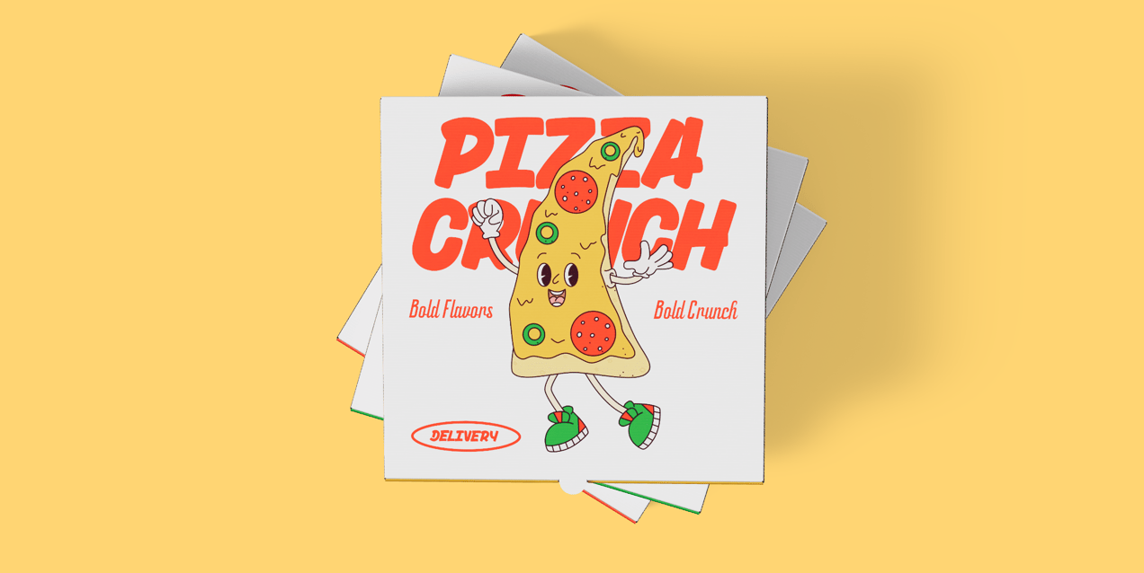 Free Pizza Box 3D mockup. Create presentations using Online Mockup Generator.