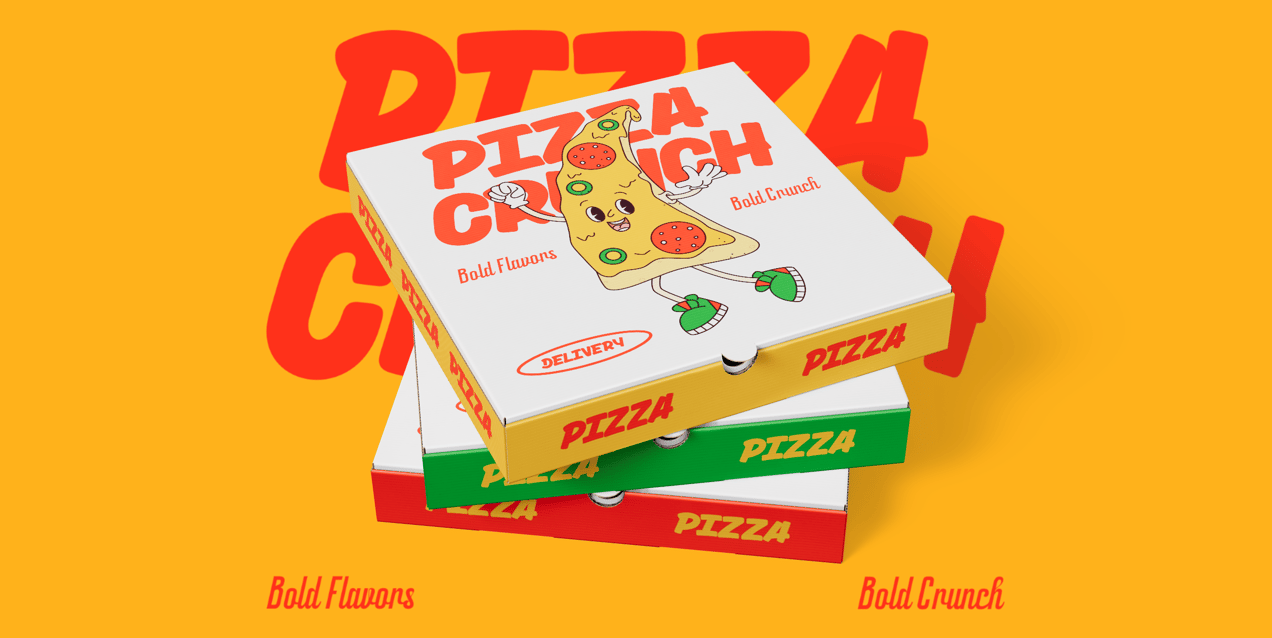 Free Pizza Box 3D mockup. Create presentations using Online Mockup Generator.