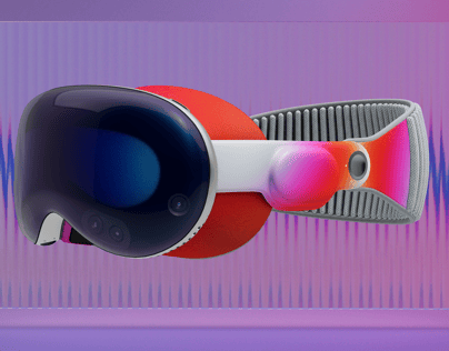 Free Apple Vision Pro AR Headset 3D mockup. Create presentations using Online Mockup Generator.