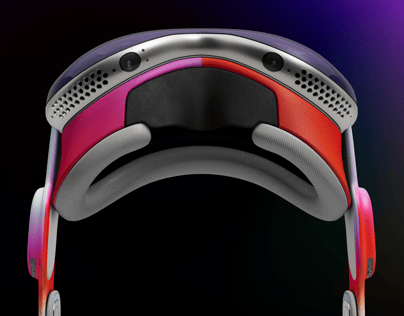 Free Apple Vision Pro AR Headset 3D mockup. Create presentations using Online Mockup Generator.