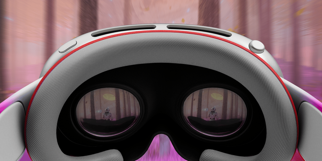 Free Apple Vision Pro AR Headset 3D mockup. Create presentations using Online Mockup Generator.