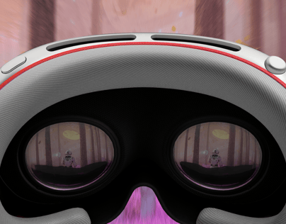 Free Apple Vision Pro AR Headset 3D mockup. Create presentations using Online Mockup Generator.