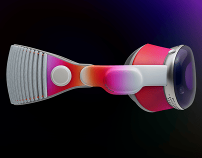 Free Apple Vision Pro AR Headset 3D mockup. Create presentations using Online Mockup Generator.