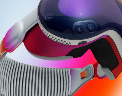 Free Apple Vision Pro AR Headset 3D mockup. Create presentations using Online Mockup Generator.