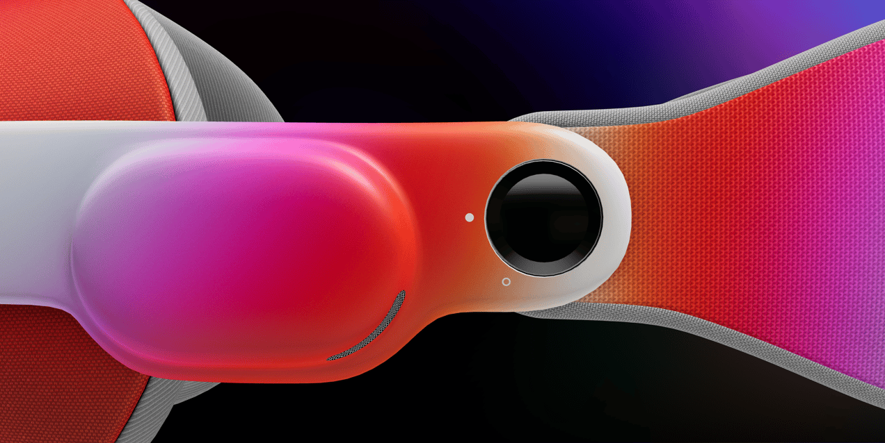 Free Apple Vision Pro AR Headset 3D mockup. Create presentations using Online Mockup Generator.