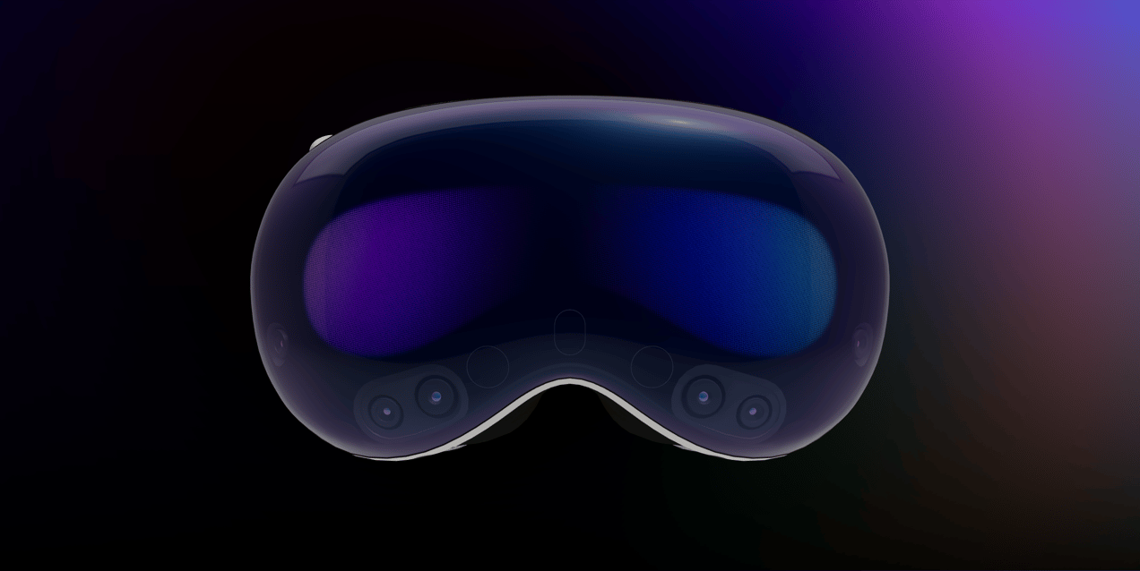 Free Apple Vision Pro AR Headset 3D mockup. Create presentations using Online Mockup Generator.