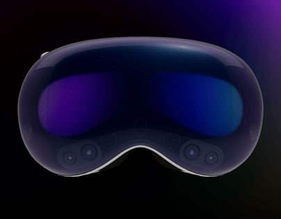 Free Apple Vision Pro AR Headset 3D mockup. Create presentations using Online Mockup Generator.