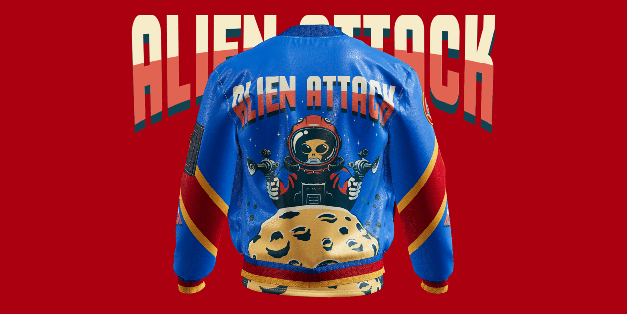 Free Bomber Jacket 3D mockup. Create presentations using Online Mockup Generator.