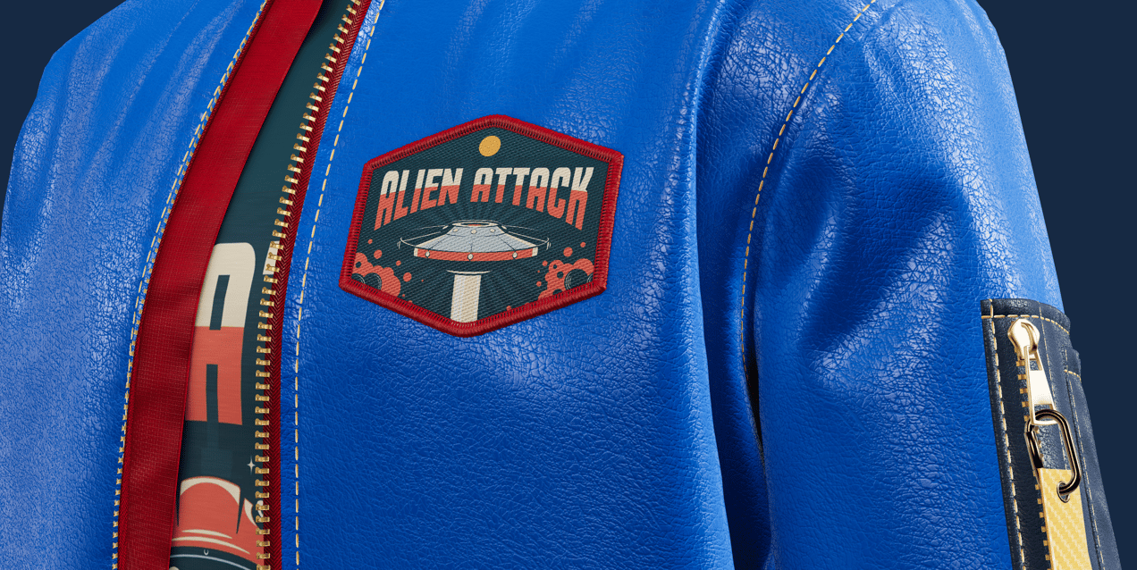 Free Bomber Jacket 3D mockup. Create presentations using Online Mockup Generator.