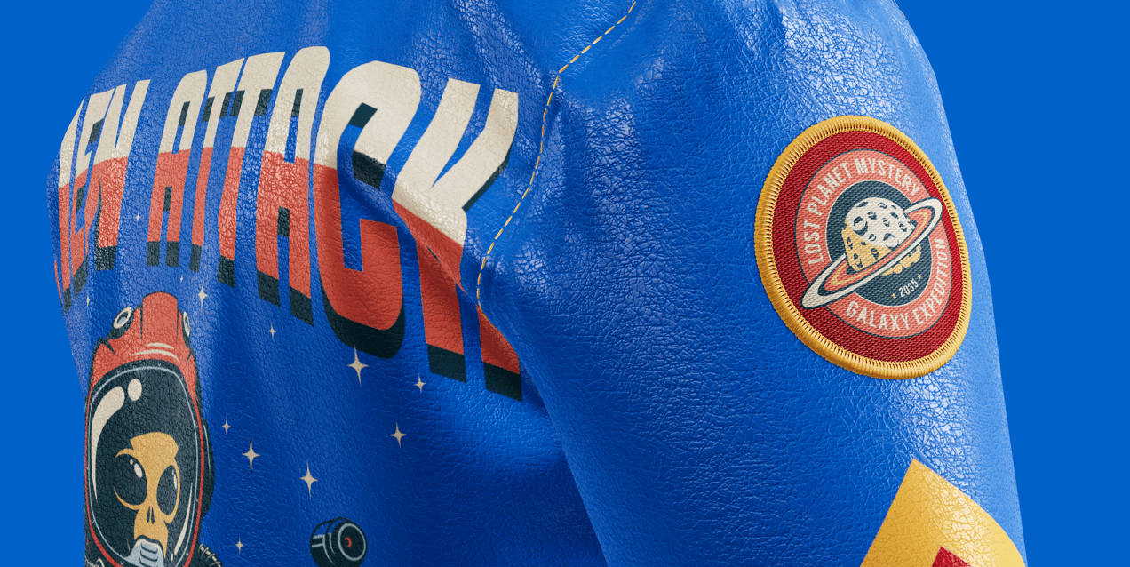 Free Bomber Jacket 3D mockup. Create presentations using Online Mockup Generator.