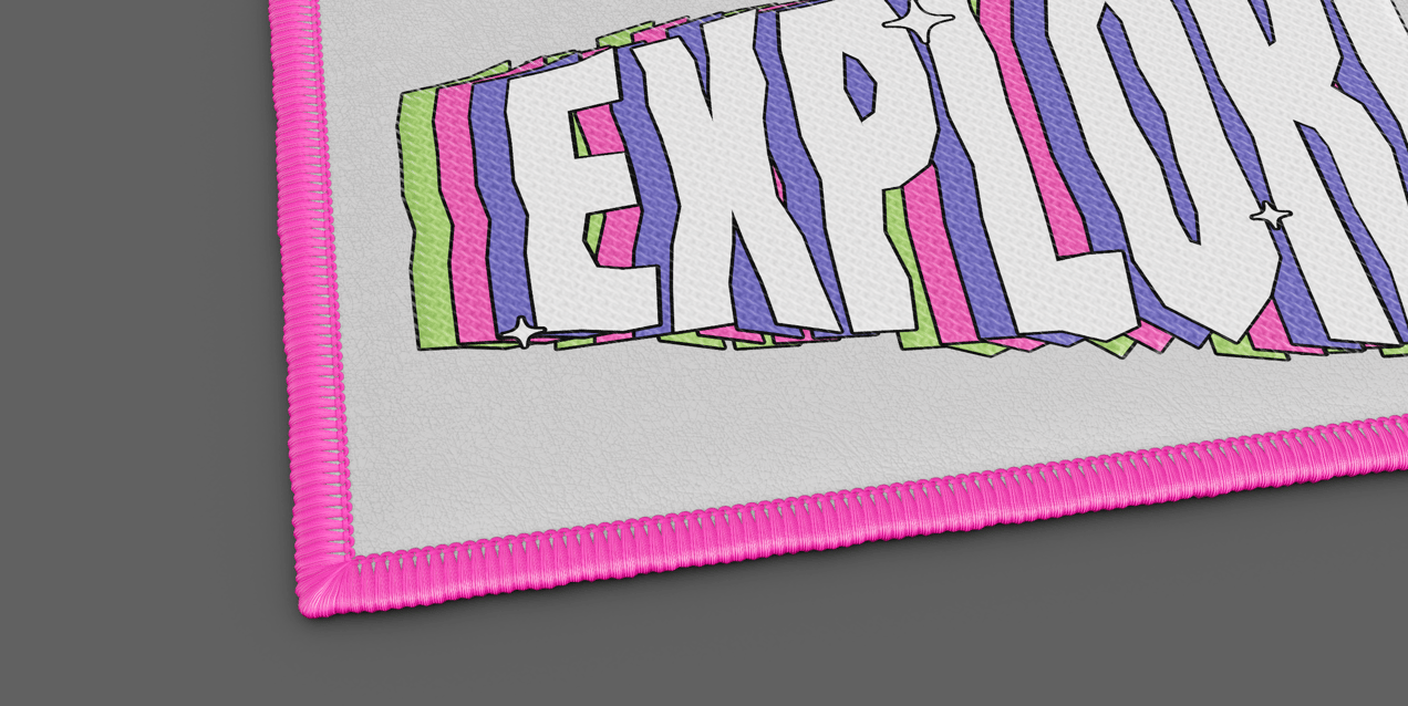 Free Patch 3D mockup. Create presentations using Online Mockup Generator.
