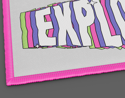 Free Patch 3D mockup. Create presentations using Online Mockup Generator.